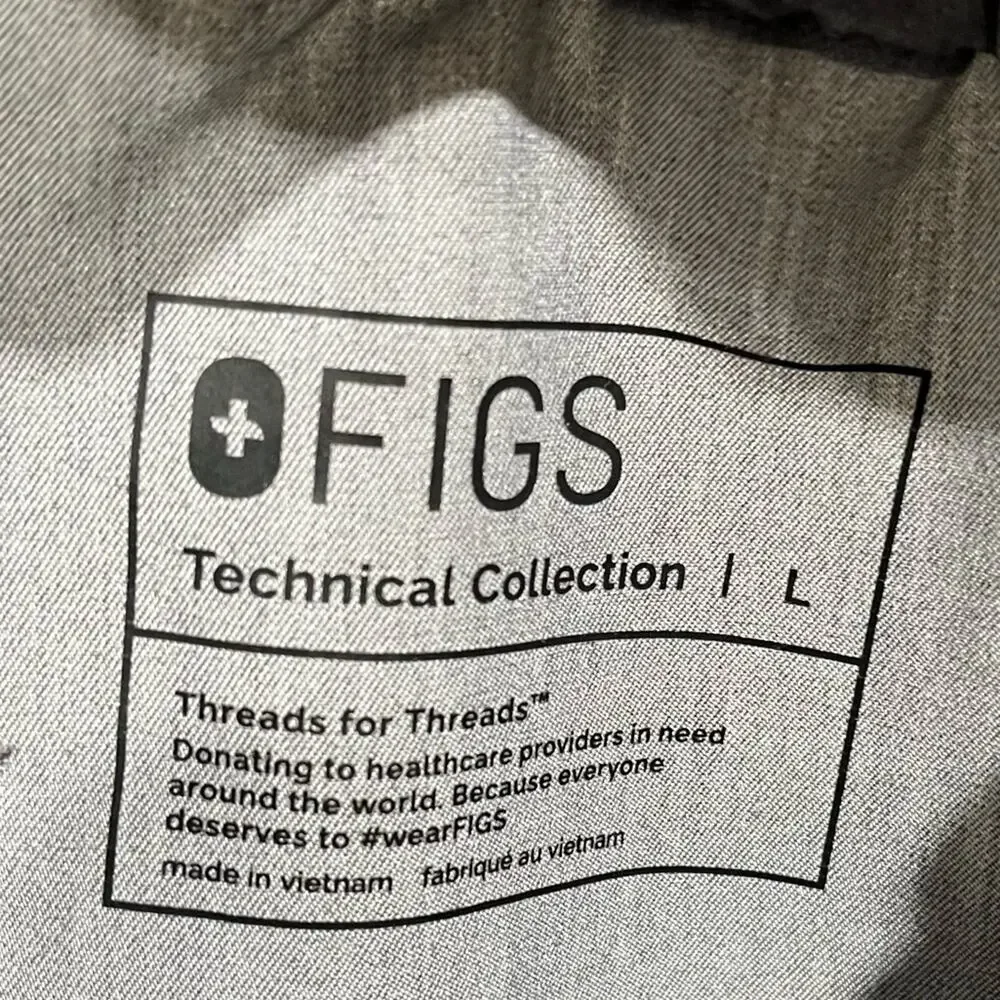FIGS Technical Collection Men's Pisco Basic Scrub Pants Size Large Graphite